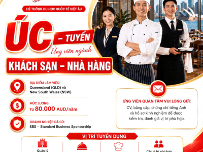 ỨNG TUYỂN NGÀNH KHÁCH SẠN-NHÀ HÀNG TẠI ÚC
