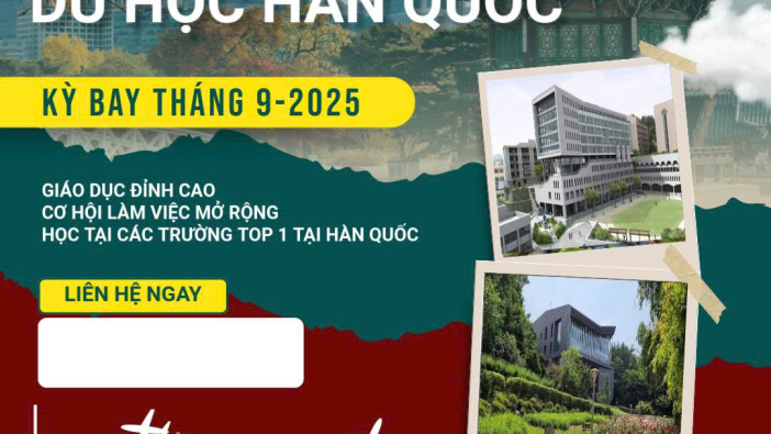 🌟 TUYỂN SINH DU HỌC HÀN QUỐC KỲ THÁNG 9/2025 – CƠ HỘI VÀNG TIẾN VÀO TRƯỜNG TOP! 🌟