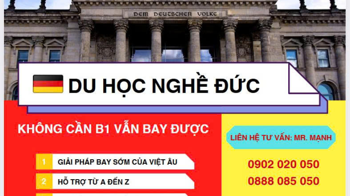 DU HỌC NGHỀ ĐỨC 2025 – KHÔNG CẦN B1 VẪN BAY ĐƯỢC!