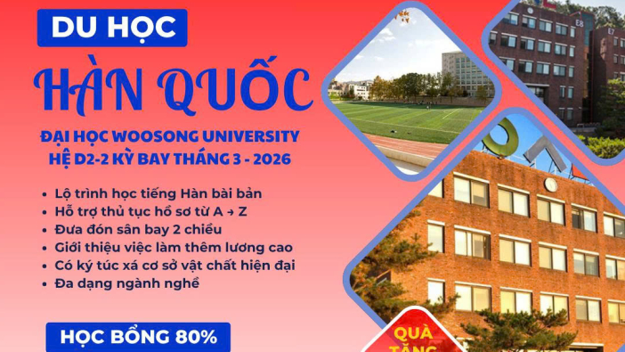 🎓 WOOSONG UNIVERSITY – Trường top đầu tại Hàn Quốc với học bổng lên đến 100% 💯