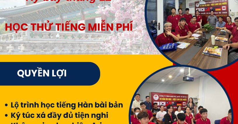 🎓 TUYỂN SINH DU HỌC HÀN QUỐC – KỲ BAY THÁNG 12/2025