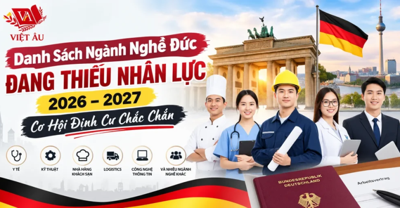 Danh Sách Ngành Nghề Đức Đang Thiếu Nhân Lực 2026–2027: Cơ Hội Định Cư Chắc Chắn