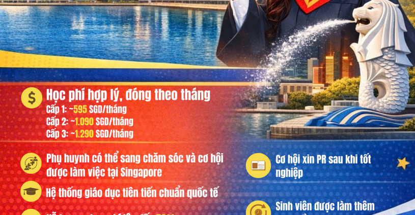 DU HỌC SINGAPORE - CƠ HỘI HỌC TẬP & ĐỊNH CƯ TẠI QUỐC ĐẢO PHÁT TRIỂN